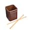 Dacasso Chocolate Brown Leather Pencil Cup AG-3410 - alternate 5